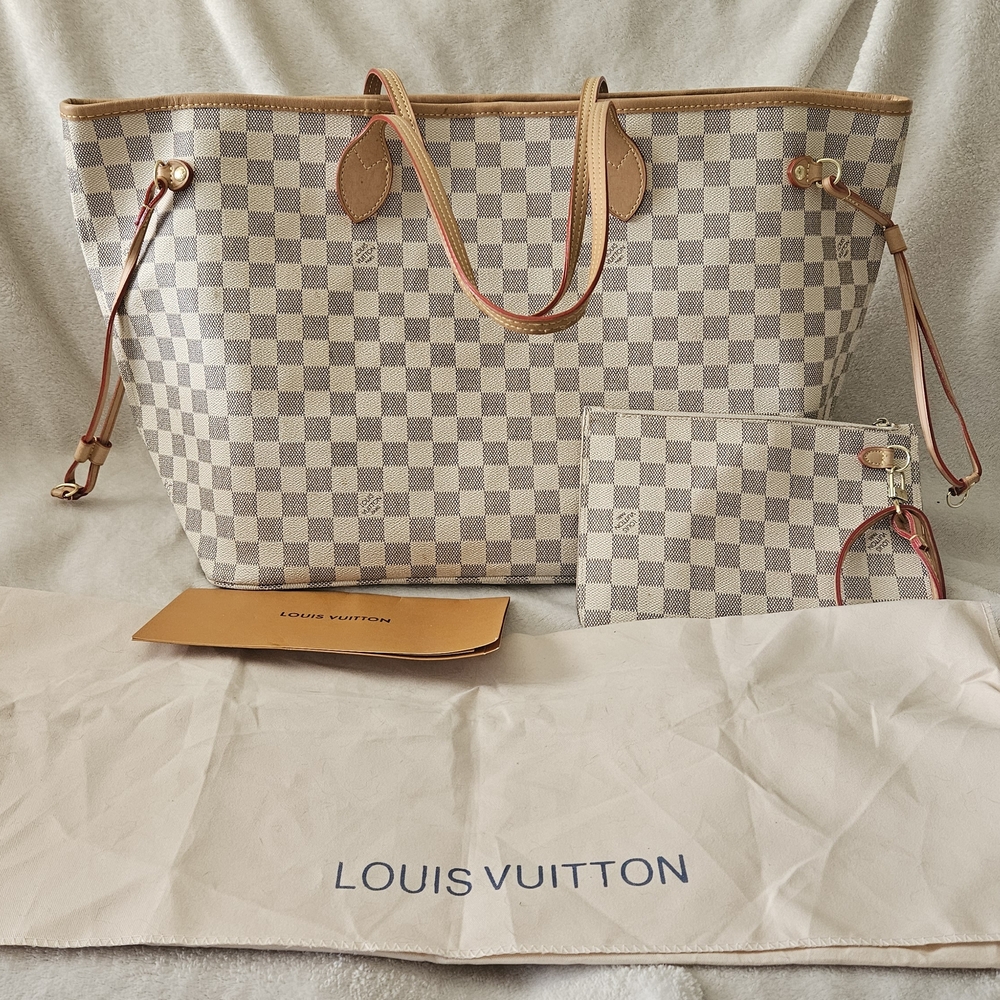 Checkered Tote - Cream and Tan